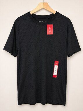 Guess Men’s Black SS Ronnie Printed Crew T-Shirt NWT Medium
